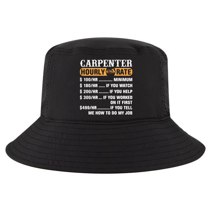 Carpenter Hourly Rate Gift Carpentry Carpenter Gift Cool Comfort Performance Bucket Hat