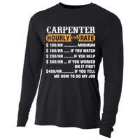 Carpenter Hourly Rate Gift Carpentry Carpenter Gift Cooling Performance Long Sleeve Crew