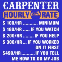Carpenter Hourly Rate Gift Carpentry Carpenter Gift Baby Bodysuit