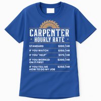 Carpenter Hourly Rate Woodworking Wookdworker Carpentry Gift Tall T-Shirt