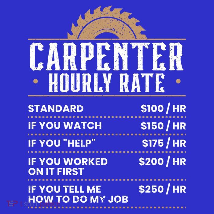 Carpenter Hourly Rate Woodworking Wookdworker Carpentry Gift 16 in Basic Backpack