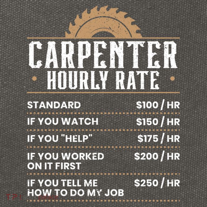 Carpenter Hourly Rate Woodworking Wookdworker Carpentry Gift Cotton Canvas Backpack