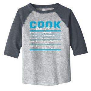 Cook Hourly Rate Funny Chef Humor Cooker Coworker Labour Day Gift Toddler Fine Jersey T-Shirt