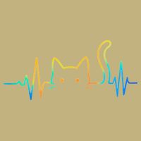 Cat Heartbeat Rainbow Cat Mom Dad Feline Lover T-Shirt