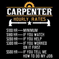 Carpenter Hourly Rate Funny Carpentry Woodworking Cropped Pullover Crew