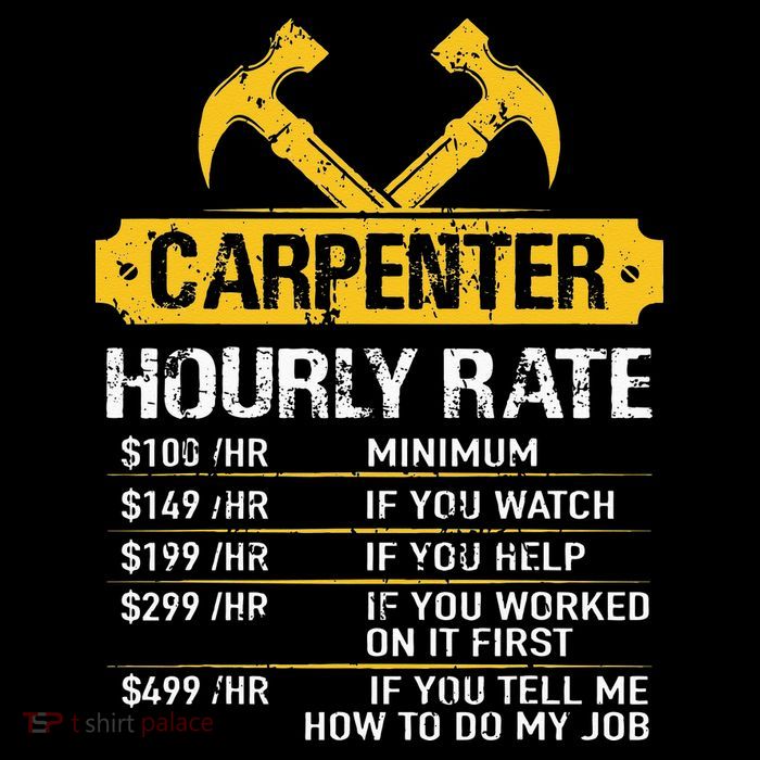 Carpenter Hourly Rate Funny Worker Woodworking Carpenter Apron