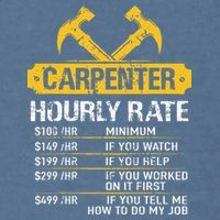Carpenter Hourly Rate Funny Worker Woodworking Carpenter Garment-Dyed Sweatshirt