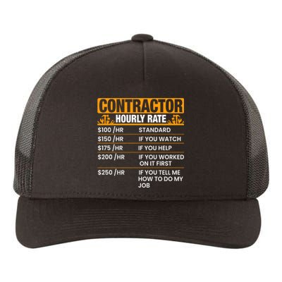 Contractor Hourly Rate Labor Day Gift Yupoong Adult 5-Panel Trucker Hat