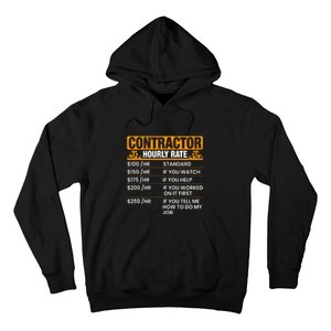 Contractor Hourly Rate Labor Day Gift Hoodie