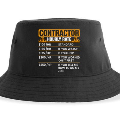 Contractor Hourly Rate Labor Day Gift Sustainable Bucket Hat