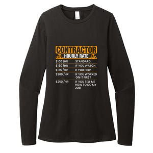 Contractor Hourly Rate Labor Day Gift Womens CVC Long Sleeve Shirt