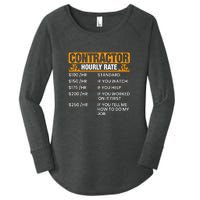 Contractor Hourly Rate Labor Day Gift Women's Perfect Tri Tunic Long Sleeve Shirt