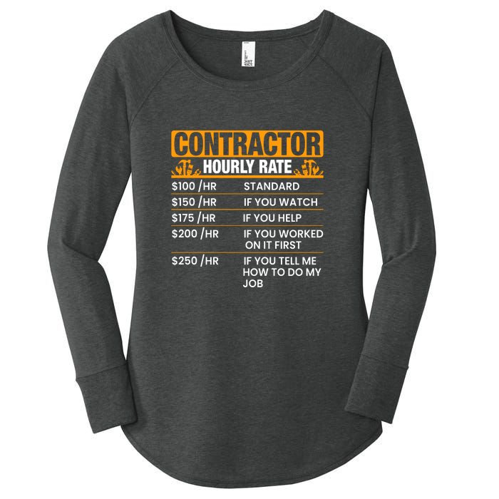 Contractor Hourly Rate Labor Day Gift Women's Perfect Tri Tunic Long Sleeve Shirt