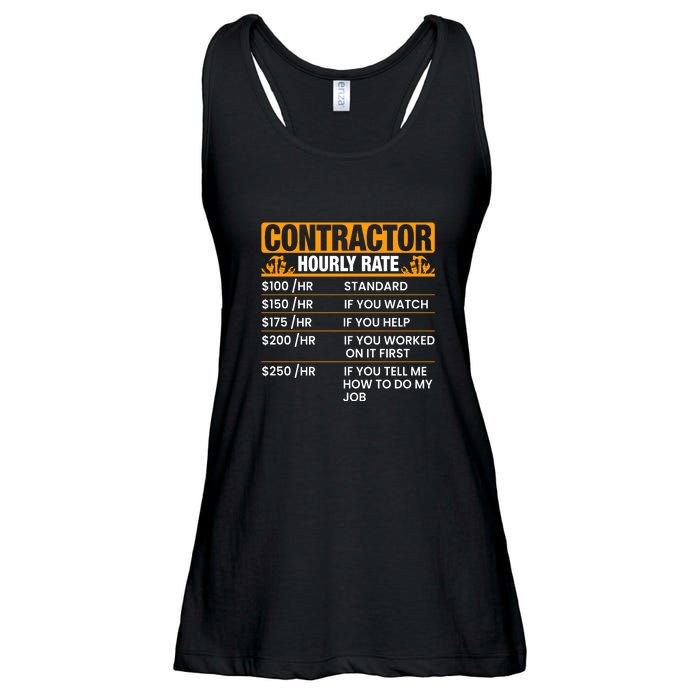 Contractor Hourly Rate Labor Day Gift Ladies Essential Flowy Tank