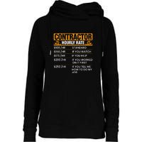 Contractor Hourly Rate Labor Day Gift Womens Funnel Neck Pullover Hood