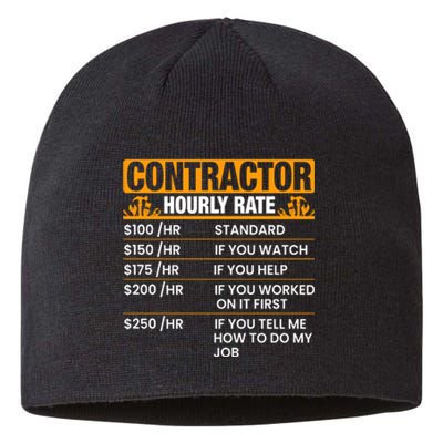 Contractor Hourly Rate Labor Day Gift Sustainable Beanie