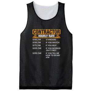 Contractor Hourly Rate Labor Day Gift Mesh Reversible Basketball Jersey Tank