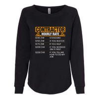 Contractor Hourly Rate Labor Day Gift Womens California Wash Sweatshirt