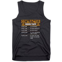 Contractor Hourly Rate Labor Day Gift Tank Top