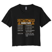 Contractor Hourly Rate Labor Day Gift Women's Crop Top Tee