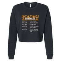 Contractor Hourly Rate Labor Day Gift Cropped Pullover Crew