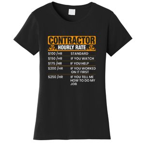 Contractor Hourly Rate Labor Day Gift Women's T-Shirt