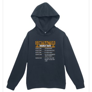 Contractor Hourly Rate Labor Day Gift Urban Pullover Hoodie