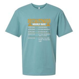 Contractor Hourly Rate Labor Day Gift Sueded Cloud Jersey T-Shirt