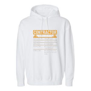 Contractor Hourly Rate Labor Day Gift Garment-Dyed Fleece Hoodie