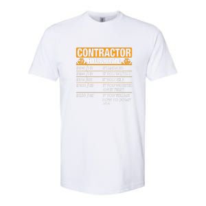 Contractor Hourly Rate Labor Day Gift Softstyle CVC T-Shirt