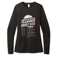 Carpenter Hourly Rate Funny Woodworking Gift for Carpenters Womens CVC Long Sleeve Shirt