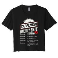 Carpenter Hourly Rate Funny Woodworking Gift for Carpenters Women's Crop Top Tee