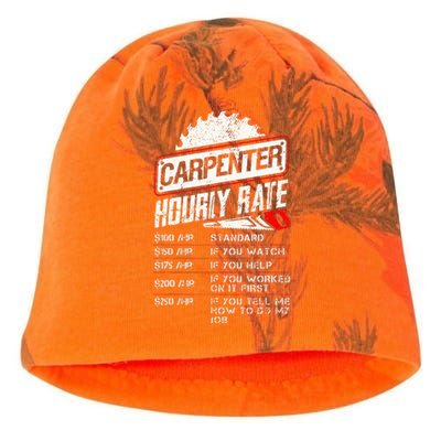 Carpenter Hourly Rate Funny Woodworking Gift for Carpenters Kati - Camo Knit Beanie