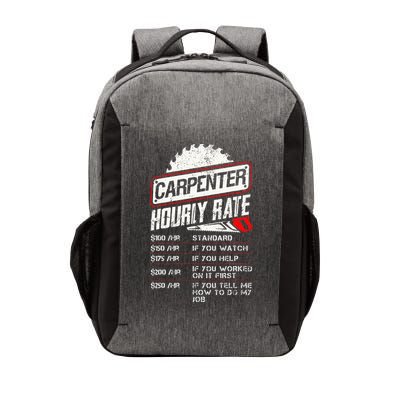 Carpenter Hourly Rate Funny Woodworking Gift for Carpenters Vector Backpack