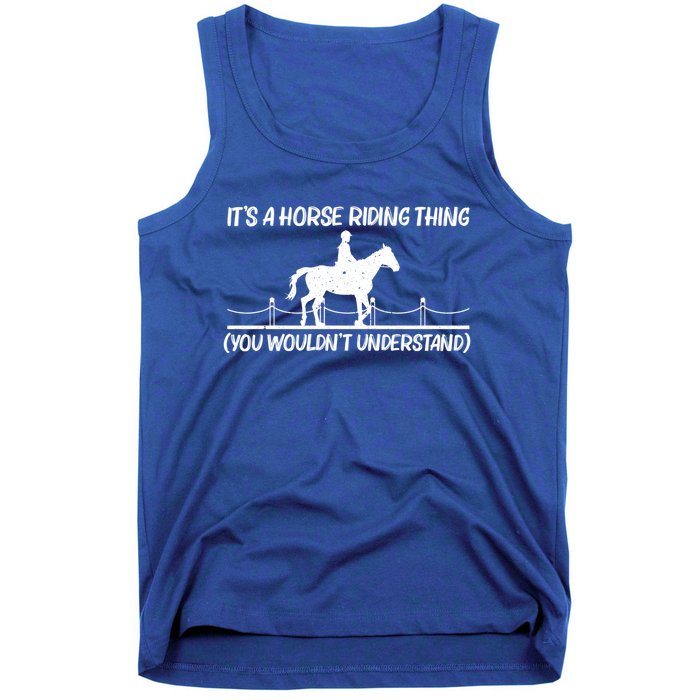 Cool Horse Riding Equestrian Horseback Riding Gift Tank Top