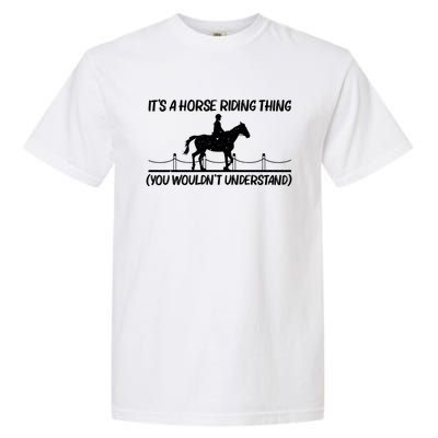 Cool Horse Riding Equestrian Horseback Riding Gift Garment-Dyed Heavyweight T-Shirt