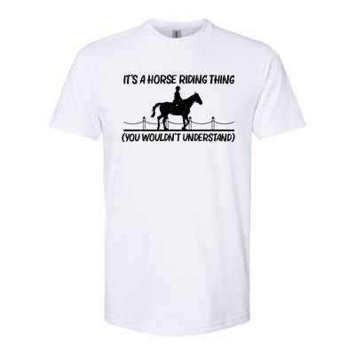 Cool Horse Riding Equestrian Horseback Riding Gift Softstyle CVC T-Shirt