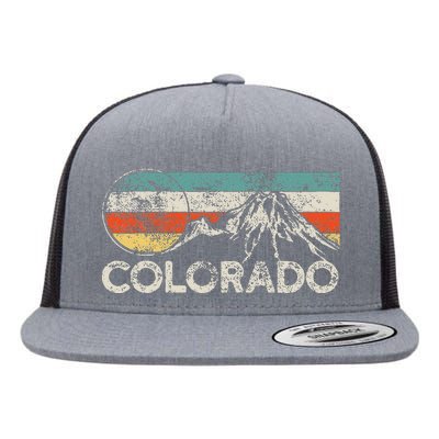 Colorado Hiking Retro Flat Bill Trucker Hat