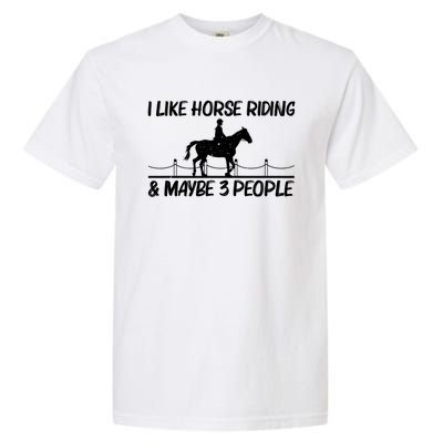 Cool Horse Riding Equestrian Horseback Riding Great Gift Garment-Dyed Heavyweight T-Shirt