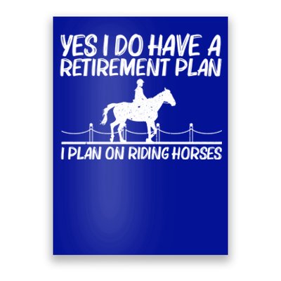 Cool Horse Riding Equestrian Horseback Riding Gift Poster