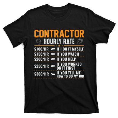 Contractor Hourly Rate Labor Day Graphic T-Shirt