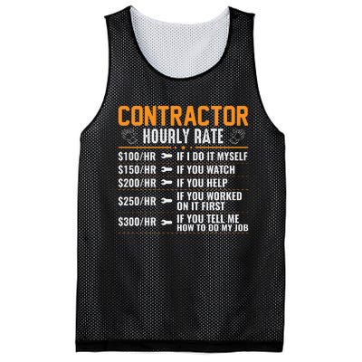 Contractor Hourly Rate Labor Day Graphic Mesh Reversible Basketball Jersey Tank