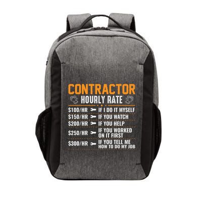 Contractor Hourly Rate Labor Day Graphic Vector Backpack