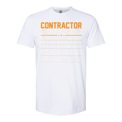 Contractor Hourly Rate Labor Day Graphic Softstyle CVC T-Shirt