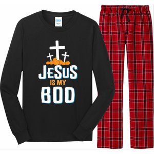 Christian Halloween Religious Jesus Is My Boo Gift Long Sleeve Pajama Set