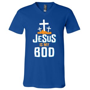 Christian Halloween Religious Jesus Is My Boo Gift V-Neck T-Shirt