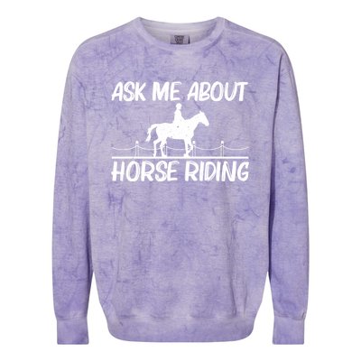 Cool Horse Riding Equestrian Horseback Riding Gift Colorblast Crewneck Sweatshirt