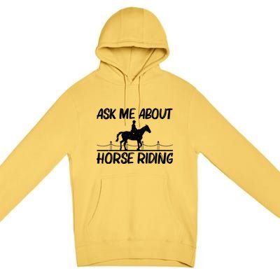 Cool Horse Riding Equestrian Horseback Riding Gift Premium Pullover Hoodie