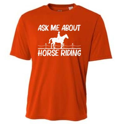 Cool Horse Riding Equestrian Horseback Riding Gift Cooling Performance Crew T-Shirt