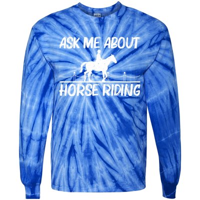 Cool Horse Riding Equestrian Horseback Riding Gift Tie-Dye Long Sleeve Shirt